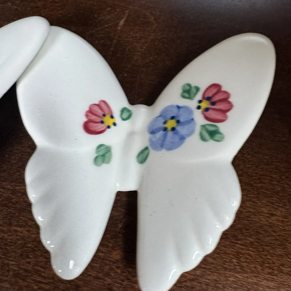 Vintage Hand Painted Ceramic Butterfly Wall Decor Set Cottagecore‎ Farmhouse USA